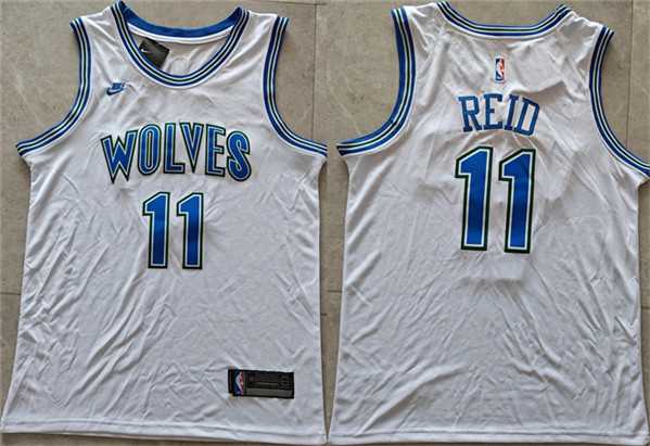 Men%27s Minnesota Timberwolves #11 Naz Reid White Stitched Jersey